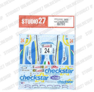 [사전 예약] ST27-DC987 1/24 DS3 #24 ITALIA WRC (2012) Studio27