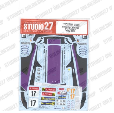 [사전 예약] ST27-DC988 1/24 DS3 #17 Rs.2&4 WRC (2012) Studio27