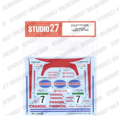 [사전 예약] ST27-DC1022 1/24 GT-FOUR ST165 "TAMOIL" #7 (1992) Studio27