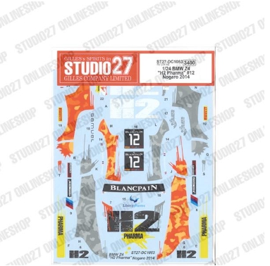 [사전 예약] ST27-DC1053 1/24 Z4 "H2 Pharma" #12 Nogaro 2014 Studio27