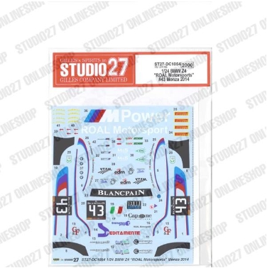 [사전 예약] ST27-DC1054 1/24 Z4 "ROAL Motorsports" #43 Monza (2014) Studio27
