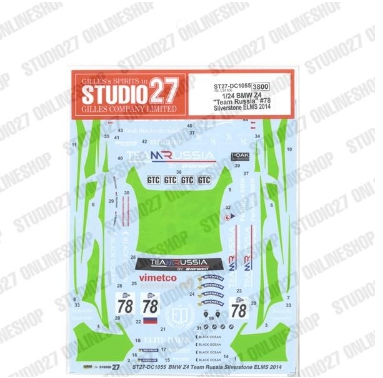 [사전 예약] ST27-DC1055 1/24 Z4 "Team Russia" #78 Silverstone ELMS (2014) Studio27