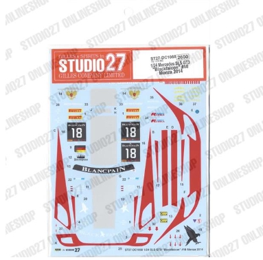 [사전 예약] ST27-DC1068 1/24 SLS GT3 "Blackfalcon" #18 Monza (2014) Studio27