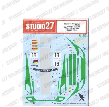 [사전 예약] ST27-DC1069 1/24 SLS GT3 "Blackfalcon" #19 Monza (2014) Studio27