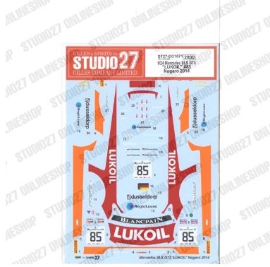 [사전 예약] ST27-DC1071 1/24 SLS GT3 "LUKOIL" #85 Nogaro (2014) Studio27