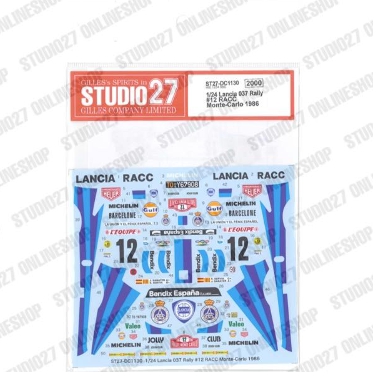 [사전 예약] ST27-DC1130 1/24 037 Rally #12 RACC Monte-Carlo (1986) Studio27