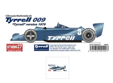 [사전 예약] ST27-FK20279 1/20 Tyrrell 009 "Tyrrell"　（1979） Studio27