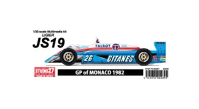 [사전 예약] ST27-FK20307 1/20 Ligier JS19 Monaco GP 1982 Studio27