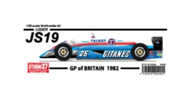 [사전 예약] ST27-FK20308 1/20 Ligier JS19 British GP 1982 Studio27