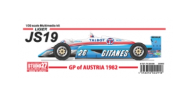 [사전 예약] ST27-FK20309 1/20 Ligier JS19 Austrian GP 1982 Studio27