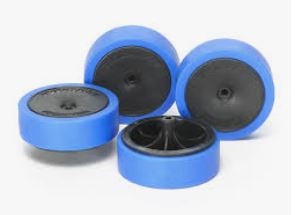 95369 1/32 Hard LDLP Tire & Carbon Wheel Set for X&XX Chassis (Blue) Tamiya