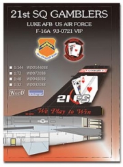 WDD48038 1/48 21st SQ GAMBLERS LUKE AFB, US Air Force F-16A 93-0721 VIP