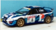 Tk24/109 1/24 Subaru Impreza WRC Rousselot 1er Touquet 2001 + 4 Wheel for Tamiya