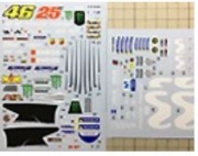 [사전 예약 ~3/30일] KWD-18YZRW 1/12 2018 YZR-M1 #25/#46 Trans Kit Spare Silk Screen Decal K's Workshop