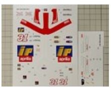 KWD-99RSV5 1/12 1999 RSV500 #31 Trans Kit Spare Silk Screen Decal K\'s Workshop