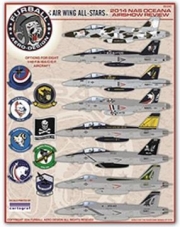 K48-040 F-18A F-18C F-18E F-18F Super Hornet Air Wing All-Stars - 2014 NAS Oceana Airshow