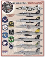 FUR48-040 F-18A F-18C F-18E F-18F Super Hornet Air Wing All-Stars - 2014 NAS Oceana Airshow
