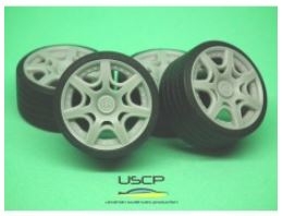 24W077T 1/24 Bentley Continental GT wheels 20\'\' with tires USCP