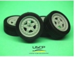 24W048T 1/24 Speedline Rally wheels 16\'\' with tires USCP