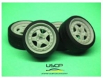 24W048S 1/24 Speedline Rally wheels 16\'\' with stance tires USCP