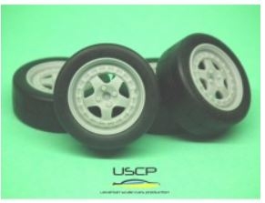 24W048ST 1/24 Speedline Rally wheels 16'' with semi-slick tires USCP