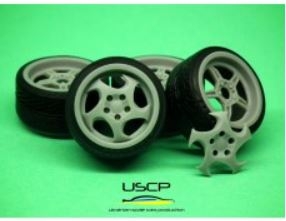 24W010S 1/24 BMW Original Styling 21 17\'\' with stance tires USCP