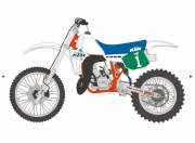 12-019 1/12 KTM 250MX Motorcycle (Decals only for the motrocycle) for Tamiya 14046, 14051 Blue Stuff