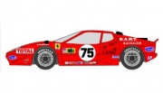 D970 1/24 Ferrari 365GTB4 / BB'77LM # 75 decal [D970] for Fujimi