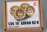 [사전 예약 ~3/23일] HD03-0567 1/24 16' ADVAN RZ-II Wheels