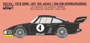 REJ0325 Decal – Porsche 935 K2 - 1978 DRM Int.ADAC - 300 km Nürburgring - \\\\\\\"John Winter\\\\\\\" 1/24 for Beemax