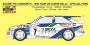 REJ0326 Decal – Escort RS Cosworth - Official Ford rally team - Tour de Corse 1995 1/24 \\\\\\\"LIMITED\\\\\\\" for B
