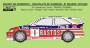 REJ0327 Decal – Escort RS Cosworth - Bastos rally team - Rallye du Condroz 1995 1/24 for Tamiya / Domino