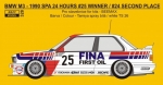 REJ0328 Decal – BMW M3 - Winner 1990 Spa 24 Hours - Cecotto / Oestreich / Giroix 1/24 for Beemax kit
