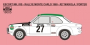 REJ18005 Decal – Ford Escort Mk.I - Rallye Monte Carlo 1969 - # 27 Mikkola / # 29 Piot 1/18 - LIMITED 0