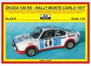 REJ2415 Kit – Škoda 130 RS Rally Monte Carlo 1977 1/24 full resin kit with tyres,decal,P/E
