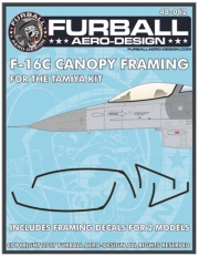 FUR48-062 1/48 F-16C Canopy Seals (Tamiya) Decal