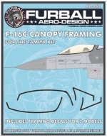 FUR48-062 1/48 F-16C Canopy Seals (Tamiya) Decal