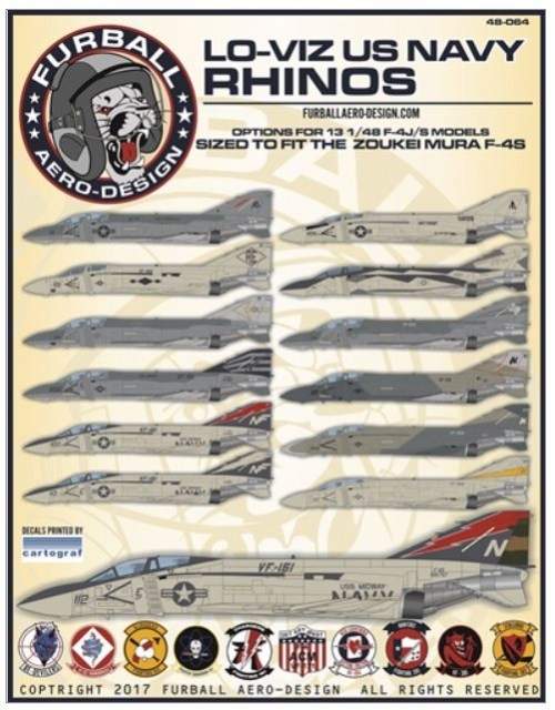 FUR48-064 1/48 Lo-Viz US Navy Rhinos Decal