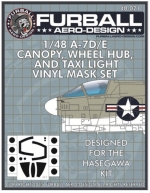 FURFMS-021 1/48 A-7D/E Vinyl mask Set for theHasegawa Kit MASK SETS