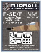 FURFMS-022 1/48 F-5E/F Vinyl mask Set for the AFV CLUB Kit MASK SETS