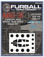 [사전 예약] FURFMS-023 1/48 MIG-31 Vinyl Mask Set for the AMK kit MASK SETS