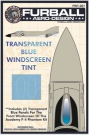 FURFWT48-001 1/48 F-4 Blue Winscreen Tint Film for the Academy or ZM Kit WINDSCREEN TINTS