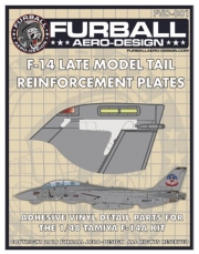 FURFVD48-001 1/48 F-14 VINYL Tail Reinforcement Plates for the Tamiya Kit VINYL DETAIL PARTS