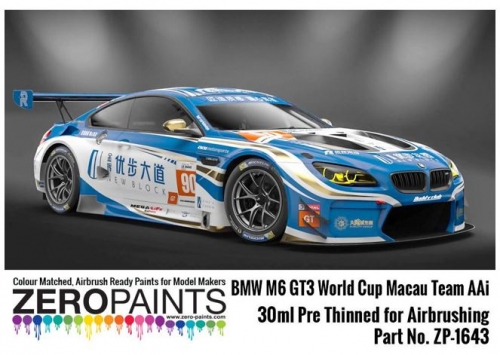 [사전 예약] ZP-1645 BMW M6 GT3 World Cup Macau Team Aai Blue Paint 30ml ZP-1645