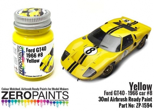 [사전 예약] ZP-1594 Ford GT40 - 1966 Car #8 Yellow Paint 30ml ZP-1594