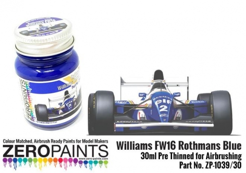 [사전 예약] ZP-1039 Williams FW16 Rothmans Blue Paint 30ml ZP-1039