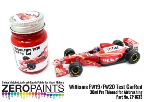 [사전 예약] ZP-1633 Williams FW19/FW20 Test Car - Red Paint 30ml ZP-1633