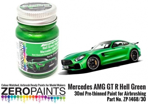 [사전 예약] ZP-1468 Mercedes AMG GT R Hell Green (Matt) Paint 30ml ZP-1468