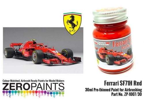 [사전 예약] ZP-1007 Ferrari SF71H (2018 Formula One) Red Paint 30ml ZP-1007