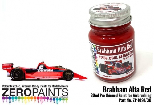[사전 예약] ZP-1091 Brabham Alfa Red Paint - BT45B, BT46, BT46B BT48 etc 30ml ZP-1091